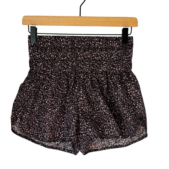 Free People FP Movement The Way Home High Rise Gray Printed Shorts Size S - Picture 2 of 12